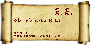 Répászky Rita névjegykártya